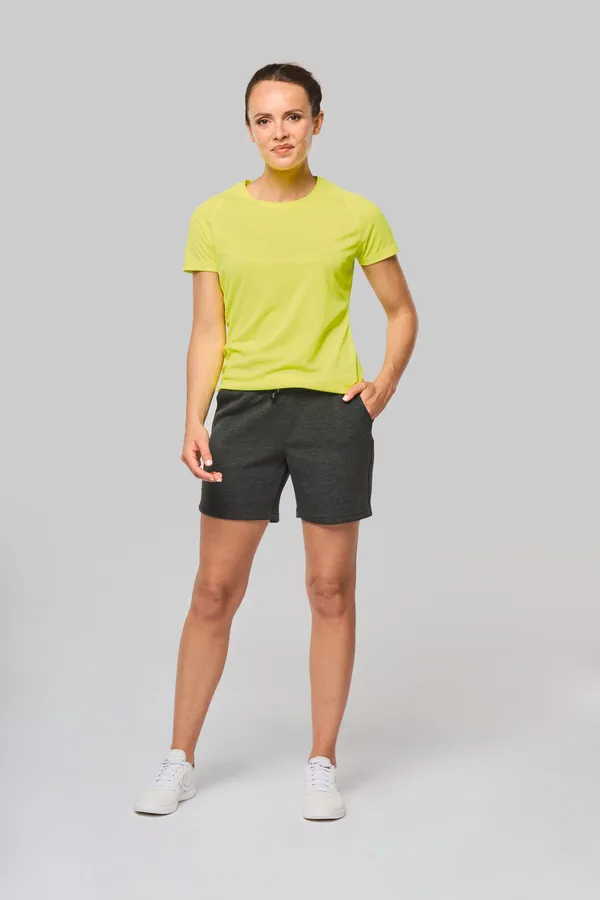 Damen-Sportshirt aus Recyclingmaterial mit Rundhalsausschnitt