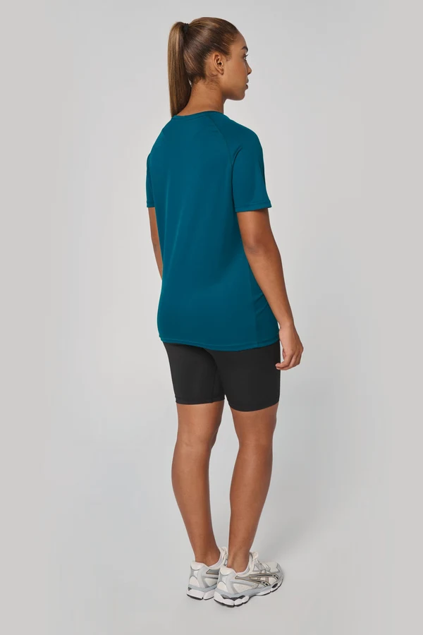 Damen-Sportshirt aus Recyclingmaterial mit Rundhalsausschnitt