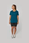 Damen-Sportshirt aus Recyclingmaterial mit Rundhalsausschnitt