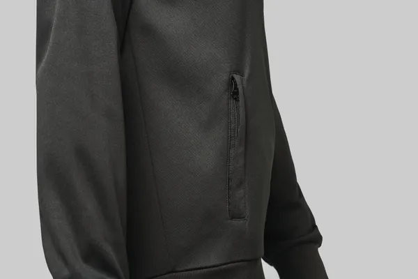 Unisex-Trainingsjacke mit Reißverschluss und Paspel