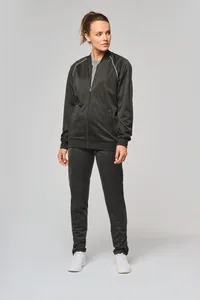 Unisex-Trainingsjacke mit Reißverschluss und Paspel