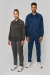 Unisex-Trainingsjacke mit Reißverschluss und Paspel