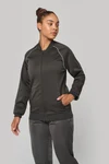 Unisex-Trainingsjacke mit Reißverschluss und Paspel