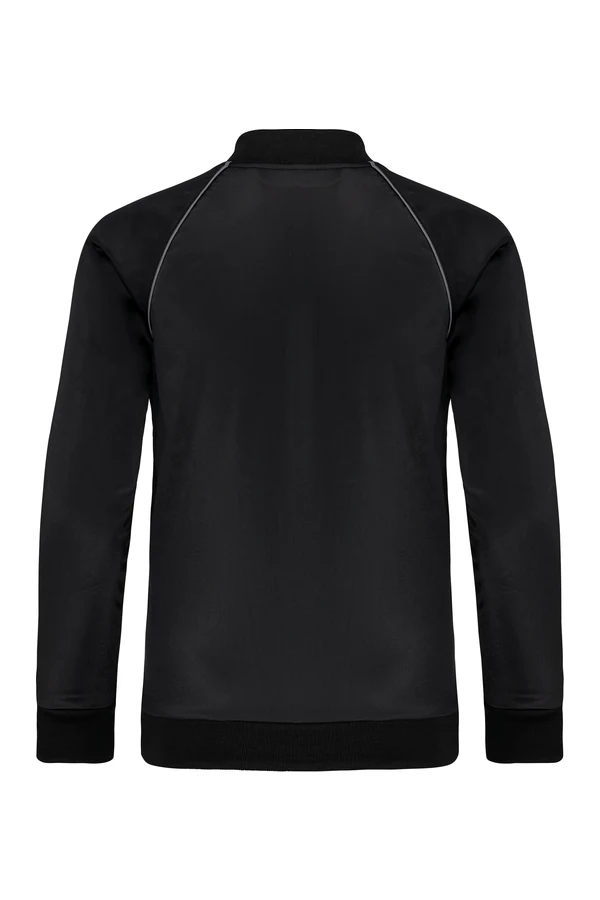 Trainingsjacke mit Reißverschluss und Paspel für Kinder Black