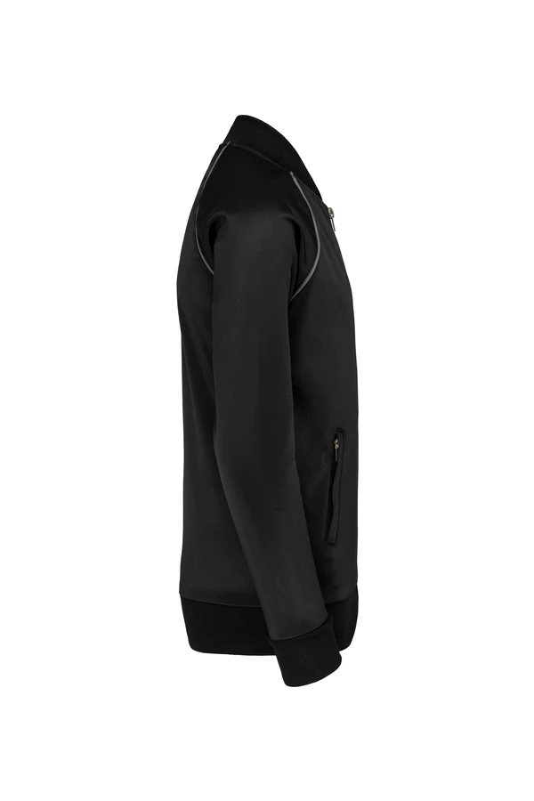 Trainingsjacke mit Reißverschluss und Paspel für Kinder Black