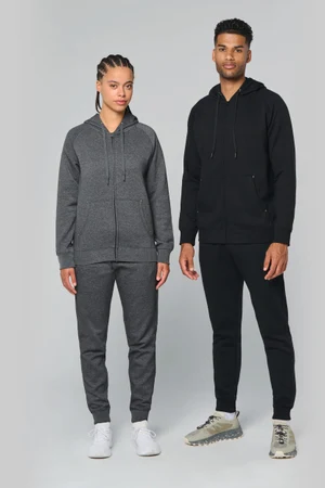 Unisex-kapuzenjacke mit zipper