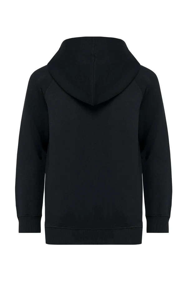 Kinderjacke mit Reißverschluss und Kapuze Black