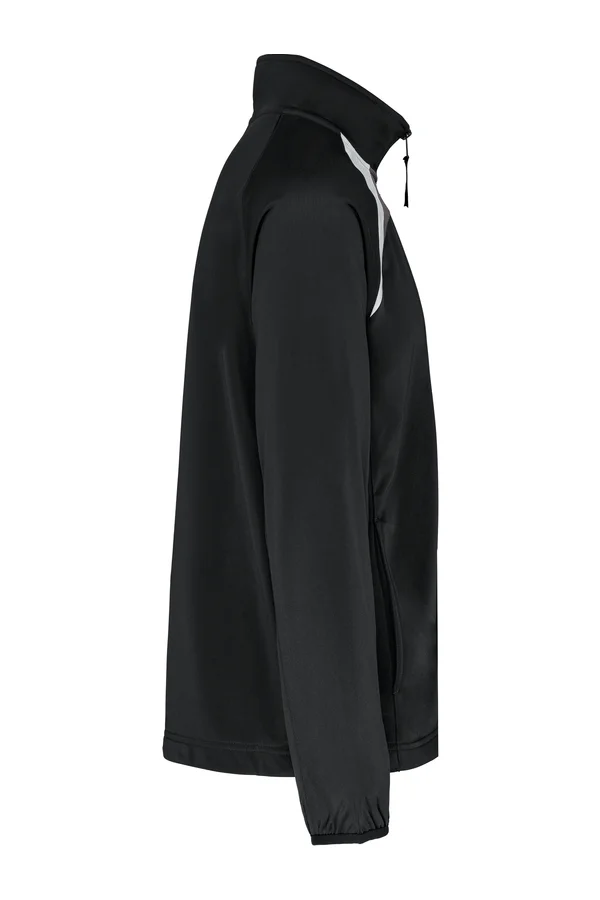 Kinder Trainingsjacke Black / White / Storm Grey