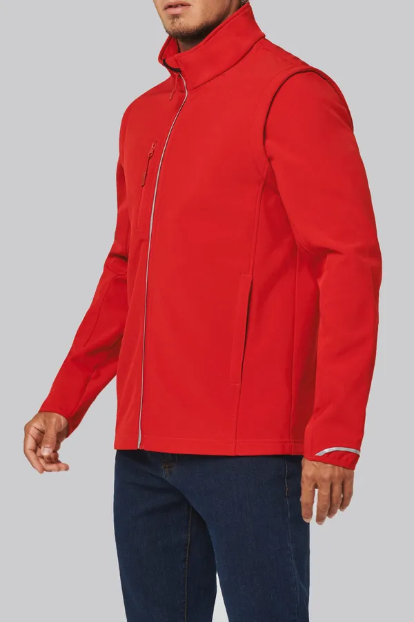 Softshelljacke mit abnehmbaren Ärmeln