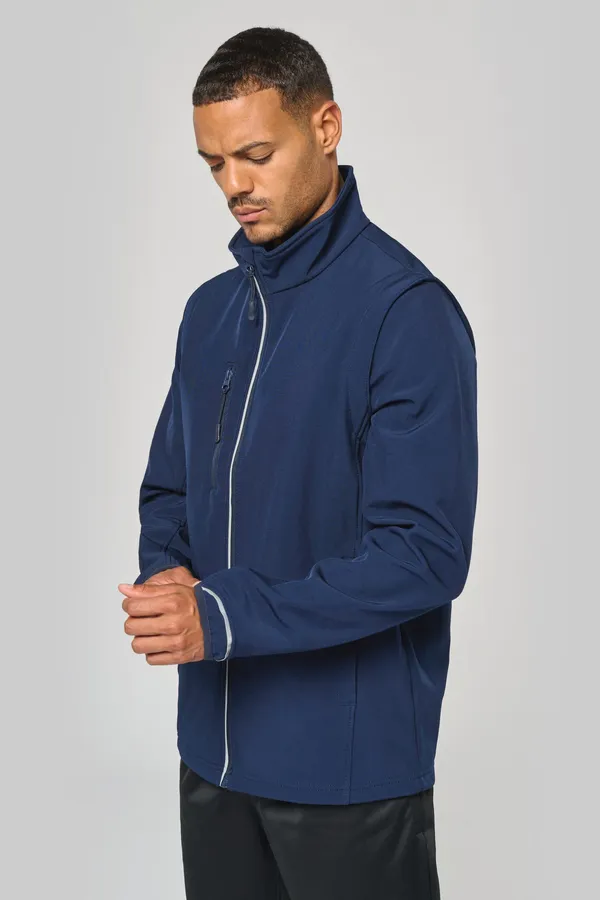Softshelljacke mit abnehmbaren Ärmeln