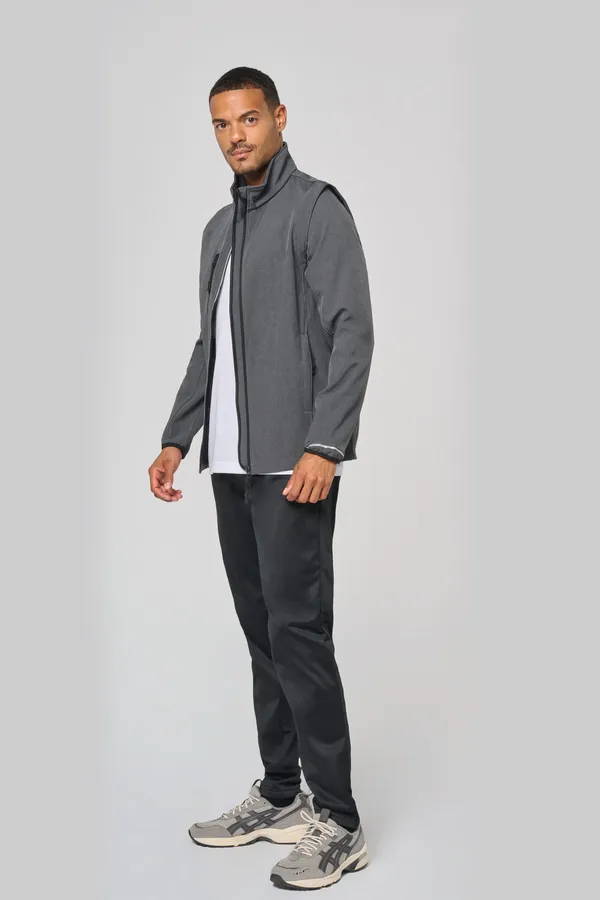 Softshelljacke mit abnehmbaren Ärmeln