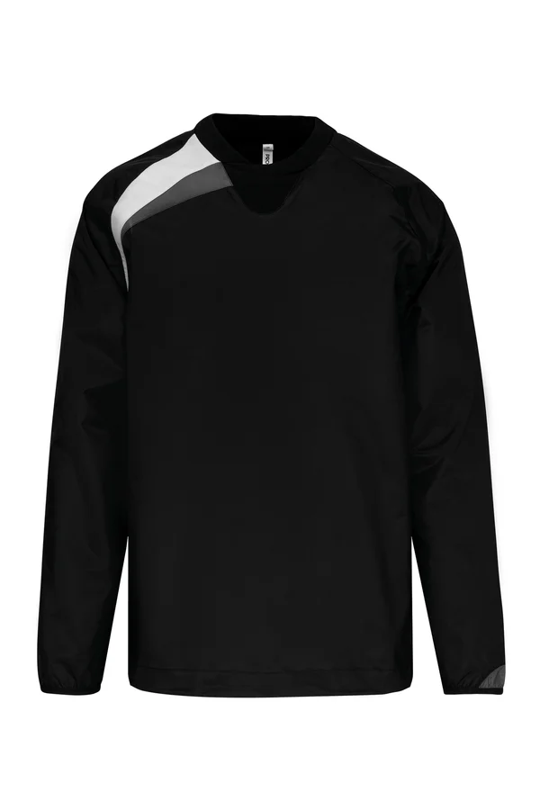 Regen-Sweatshirt Black / White / Storm Grey