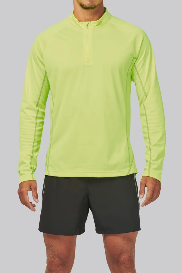 Sporttop mit langen Ärmeln ¼ Zip für Herren