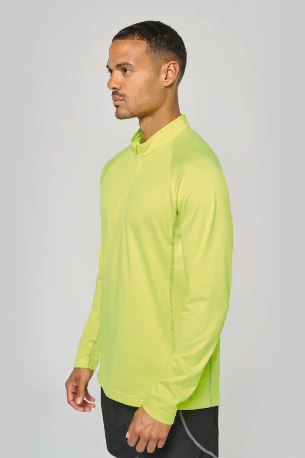 Sporttop mit langen Ärmeln ¼ Zip für Herren