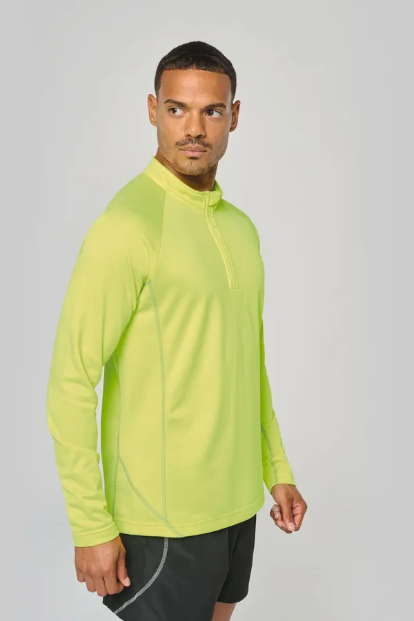 Sporttop mit langen Ärmeln ¼ Zip für Herren