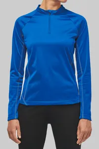 Sporttop mit langen Ärmeln ¼ Zip für Damen