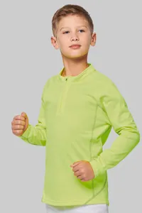 ¼ Zip Kinder Sportoberteil mit langen Ärmeln