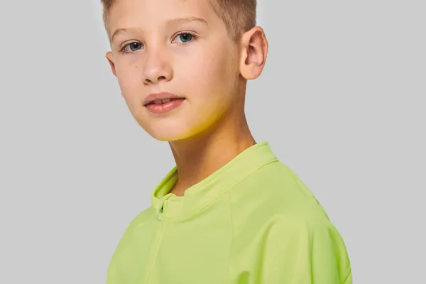 ¼ Zip Kinder Sportoberteil mit langen Ärmeln