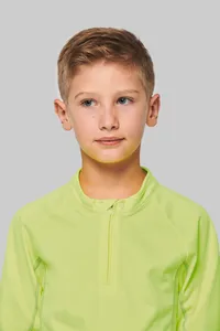 ¼ Zip Kinder Sportoberteil mit langen Ärmeln