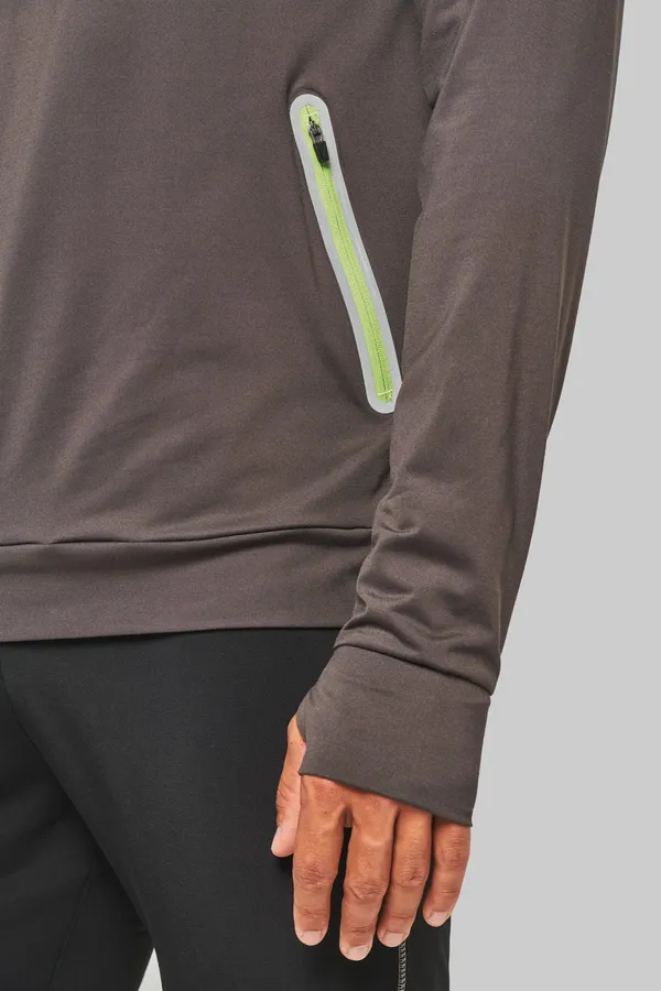 Kapuzen-Sweatshirt 1/4 Sport-Reißverschluss Unisex