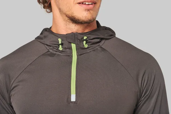 Kapuzen-Sweatshirt 1/4 Sport-Reißverschluss Unisex