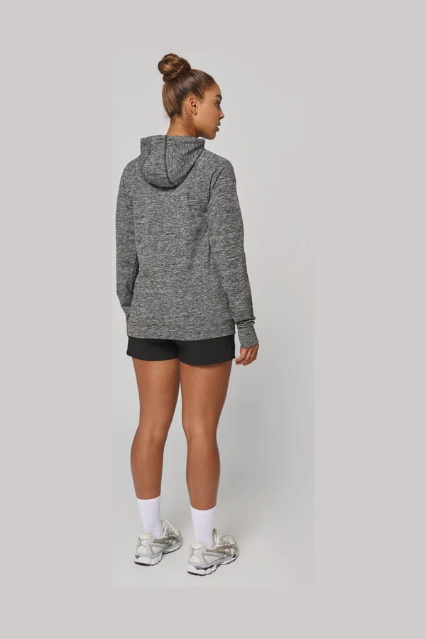 Kapuzen-Sweatshirt 1/4 Sport-Reißverschluss Unisex