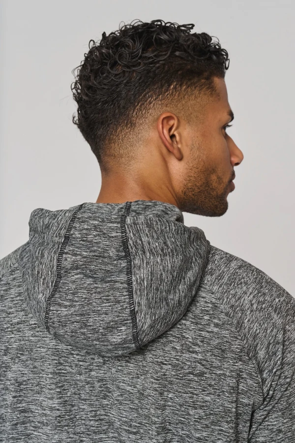 Kapuzen-Sweatshirt 1/4 Sport-Reißverschluss Unisex