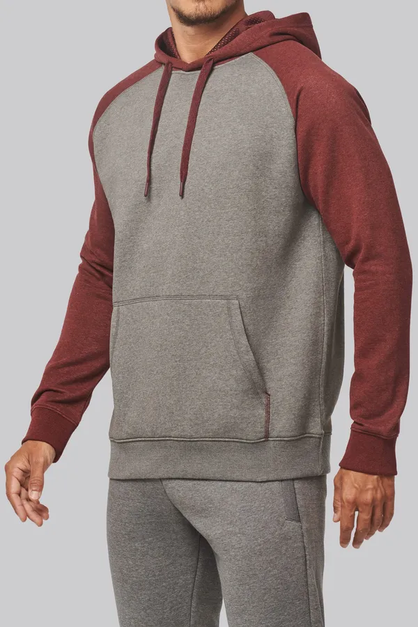 Zweifarbiges Kapuzensweatshirt für Erwachsene