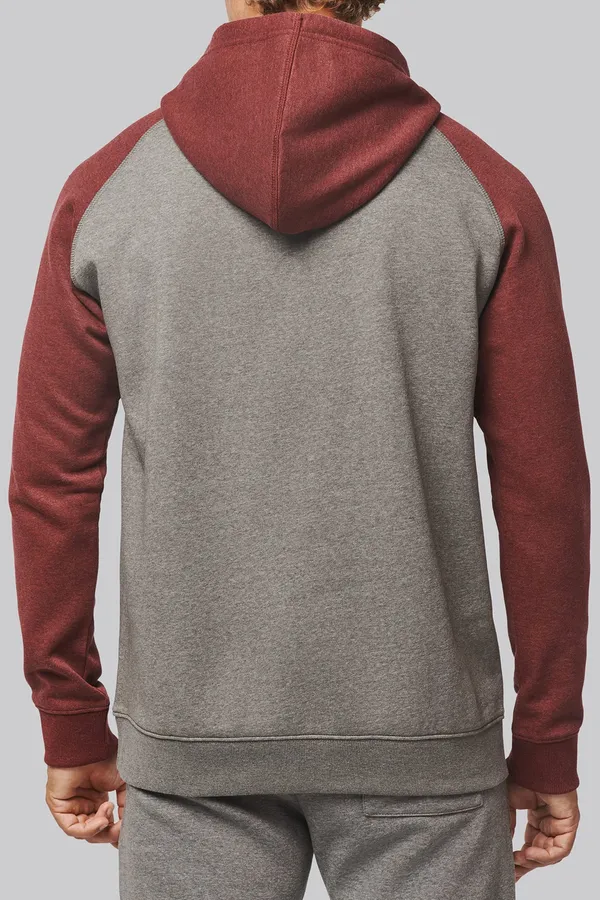 Zweifarbiges Kapuzensweatshirt für Erwachsene