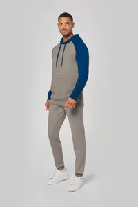 Zweifarbiges Kapuzensweatshirt für Erwachsene