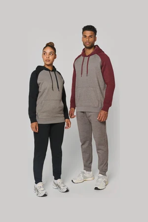 Zweifarbiges Kapuzensweatshirt für Erwachsene