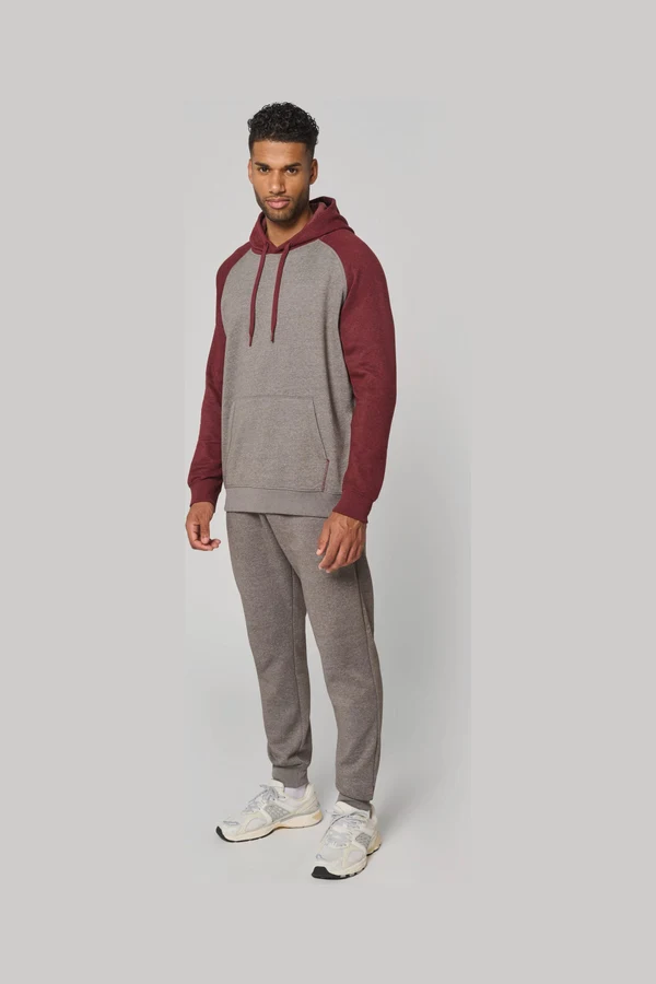 Zweifarbiges Kapuzensweatshirt für Erwachsene