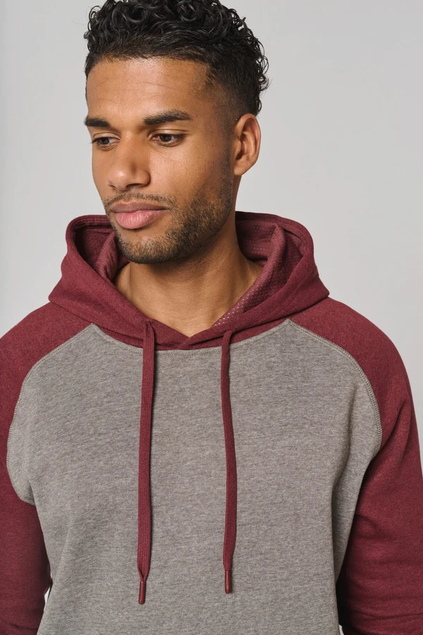 Zweifarbiges Kapuzensweatshirt für Erwachsene