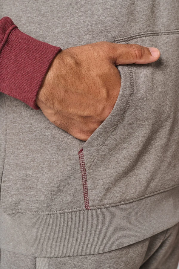 Zweifarbiges Kapuzensweatshirt für Erwachsene