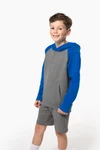 Zweifarbiges Kapuzensweatshirt für Kinder