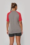 Zweifarbiges Triblend Sport-T-Shirt mit kurzen Ärmeln für Erwachsene