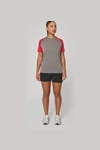 Zweifarbiges Triblend Sport-T-Shirt mit kurzen Ärmeln für Erwachsene