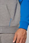 Zweifarbige Unisex-Fleecejacke mit Reißverschluss und Kapuze