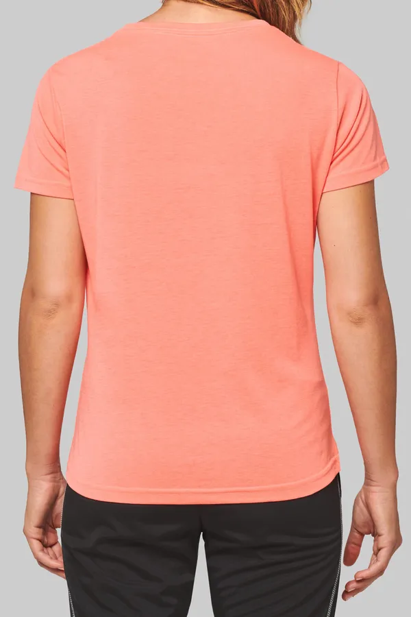 Damen-Triblend-Sportshirt mit Rundhalsausschnitt