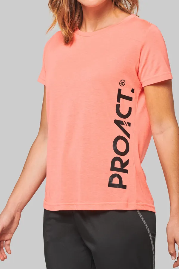 Damen-Triblend-Sportshirt mit Rundhalsausschnitt