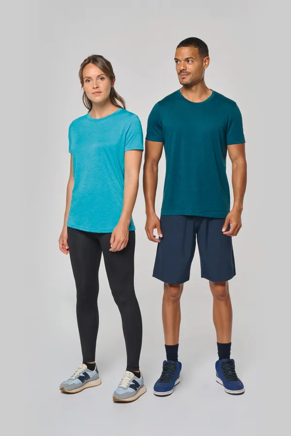 Damen-Triblend-Sportshirt mit Rundhalsausschnitt