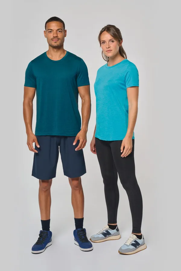Damen-Triblend-Sportshirt mit Rundhalsausschnitt