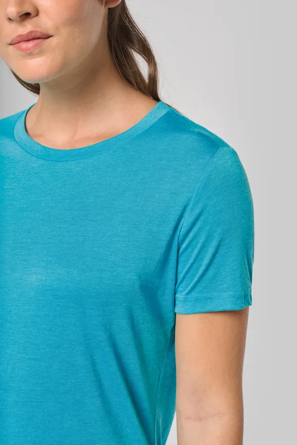 Damen-Triblend-Sportshirt mit Rundhalsausschnitt