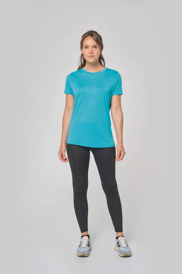 Damen-Triblend-Sportshirt mit Rundhalsausschnitt