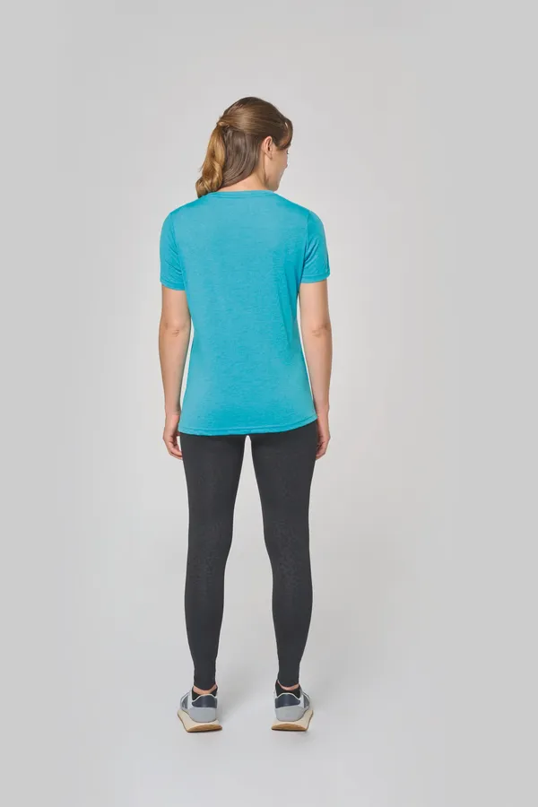 Damen-Triblend-Sportshirt mit Rundhalsausschnitt