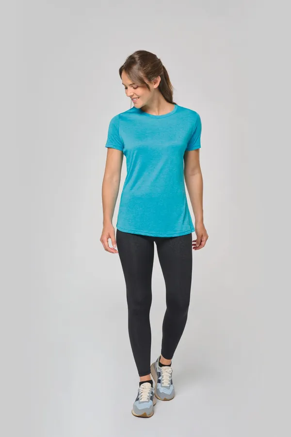 Damen-Triblend-Sportshirt mit Rundhalsausschnitt