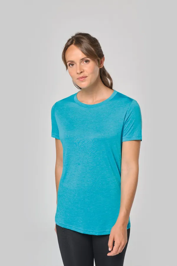 Damen-Triblend-Sportshirt mit Rundhalsausschnitt