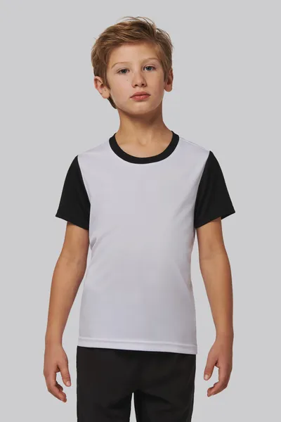 Zweifarbiges Kurzarmtrikot für Kinder