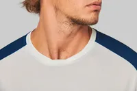 Zweifarbiges Padel Herren-T-Shirt mit Raglanärmeln