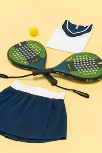 Zweifarbiges Padel-Damentop